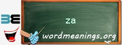 WordMeaning blackboard for za